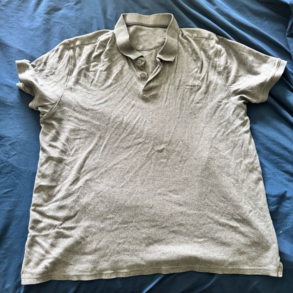 Men’s Calvin Klein Grey Polo - XL